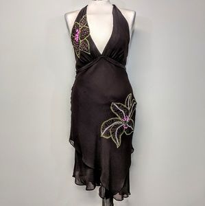 BCBG Silk Halter Dress
